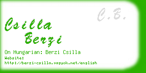 csilla berzi business card